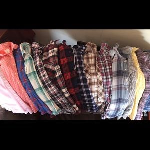 Flannel button up lot of 15